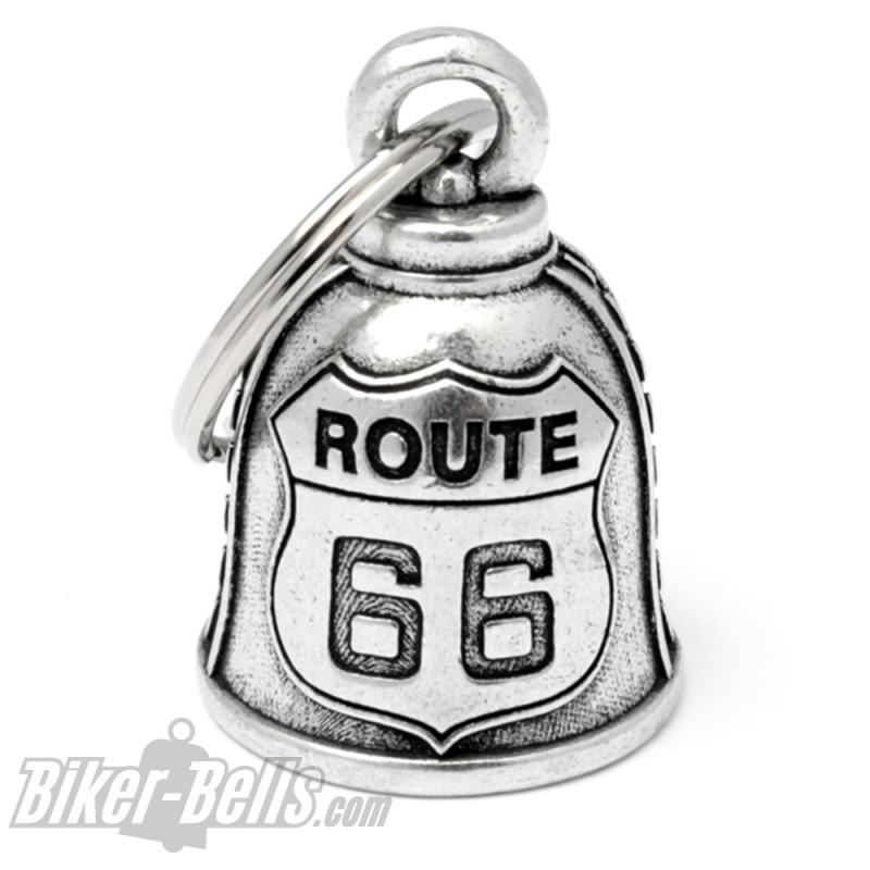 Route 66 Biker-Bell The Mother Road Motorrad Glücksbringer Geschenk Biker Glocke